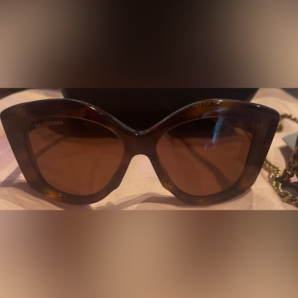 Balenciaga butterfly sunglasses - BB0126S - Havana - Picture 3 of 3